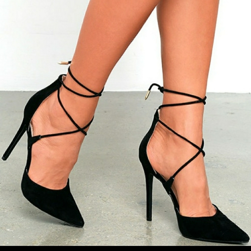 Lulu lace up stiletto